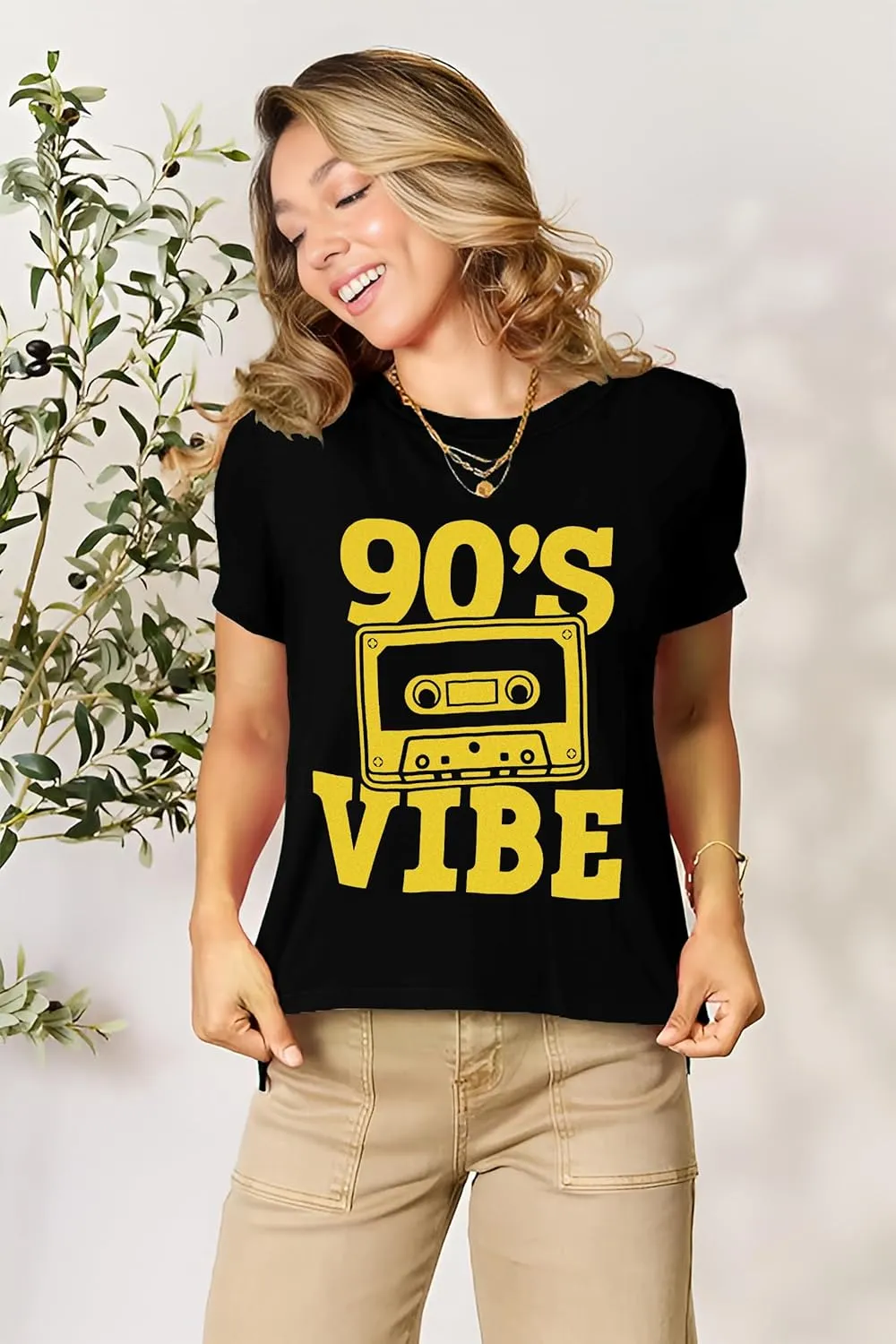 90s Shirt for Women Back to The 90's Shirt Vintage 1990s Theme Party Shirt Retro Casual Loose Tee Tops