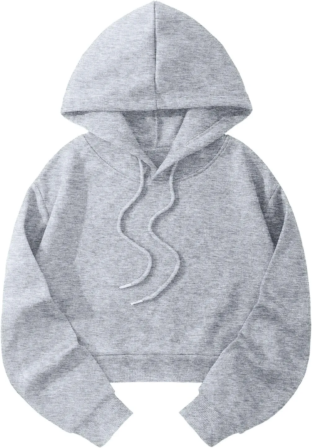 Avanova Women Los Angeles Graphic Drawstring Crop Hoodie Long Sleeve Drop Shoulder Pullover Sweatshirt
