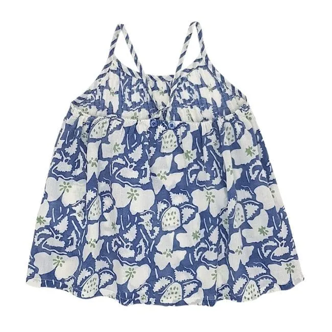 Blouse bleu imprimée