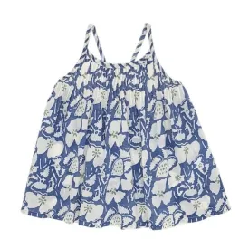 Blouse bleu imprimée