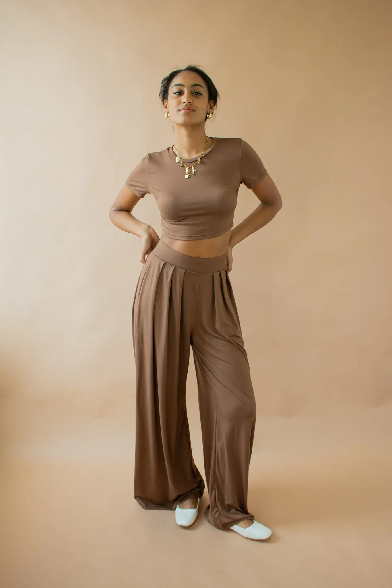 Brandy Wide Leg Pants Chocolate