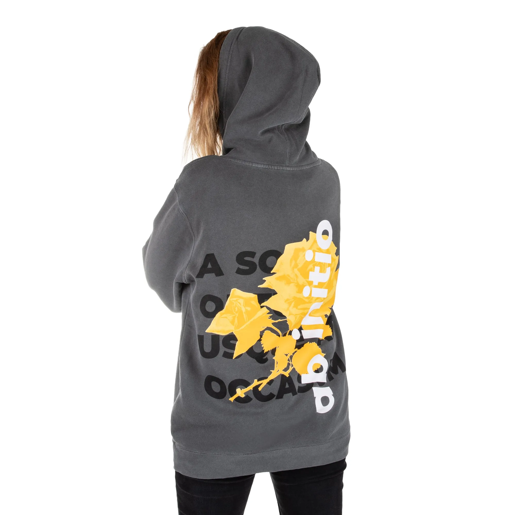 Cal 7 Latin Motto Oversized Hoodie