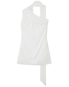 Cream Scarf Blouse