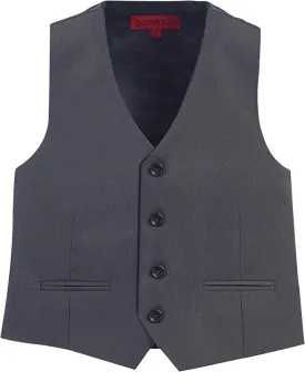 Formal Vest Suit 4 Button Toddler's Kids Boys -Charcoal