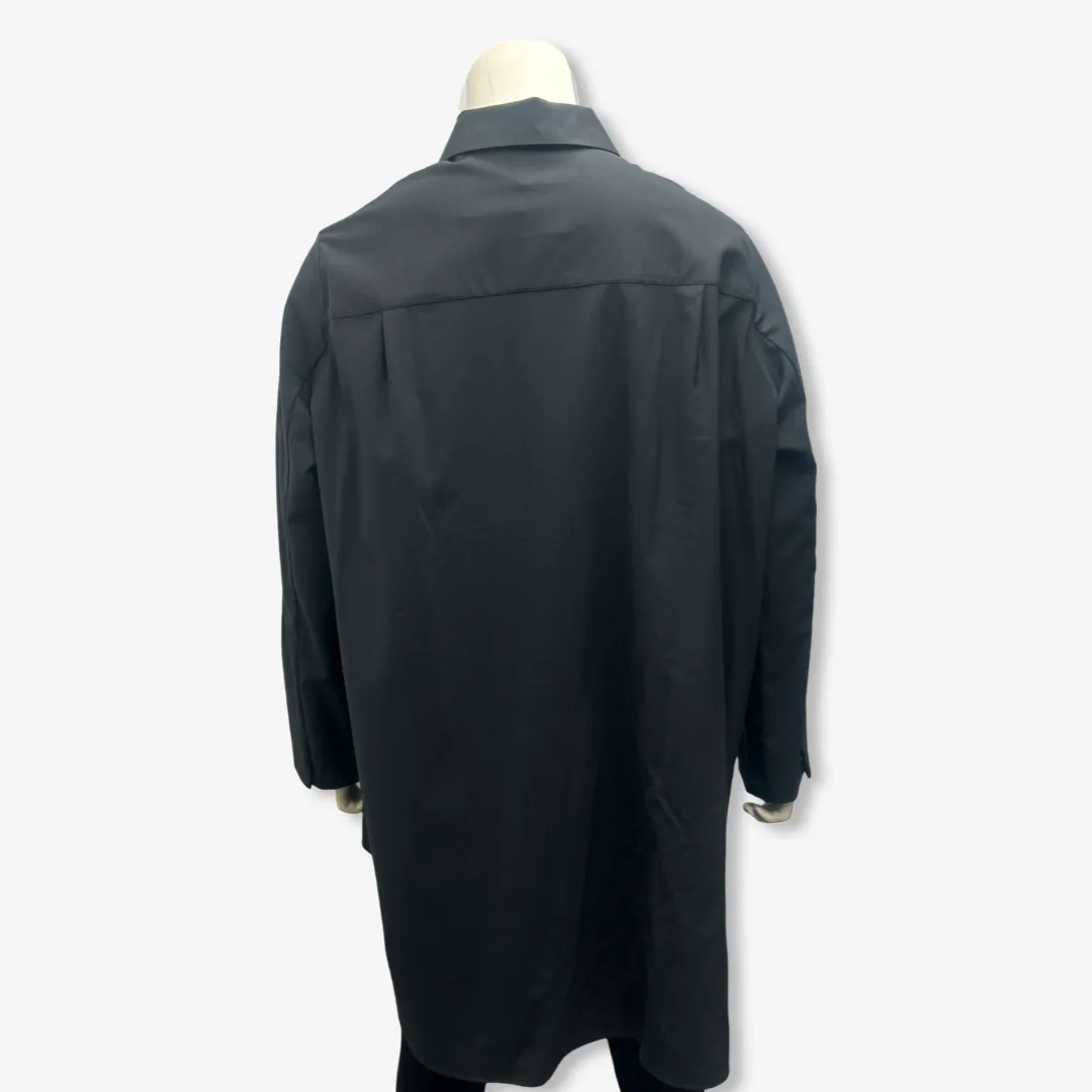 Givenchy Men's Wool Dark Gray Oversized Asymmetrical Shirt