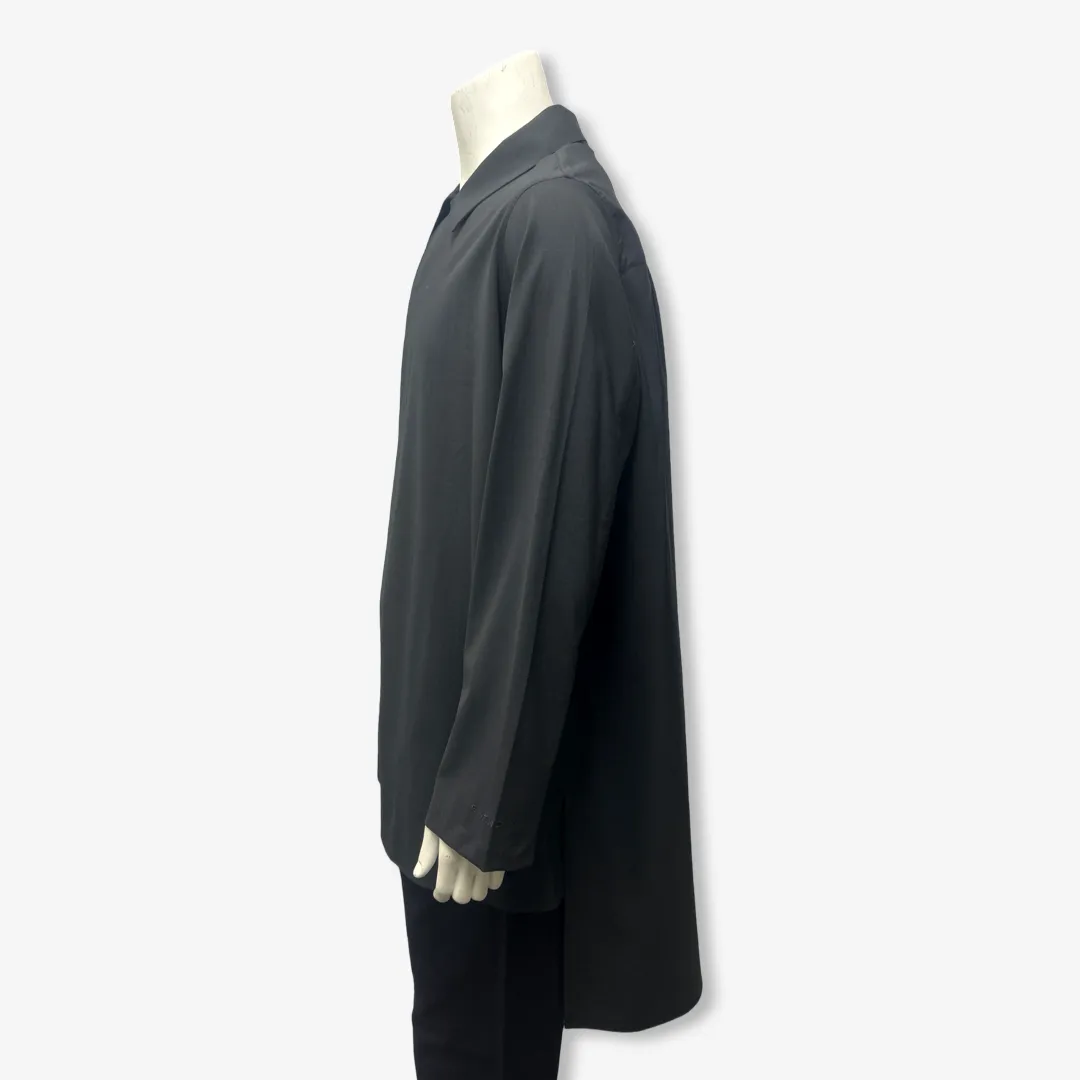 Givenchy Men's Wool Dark Gray Oversized Asymmetrical Shirt