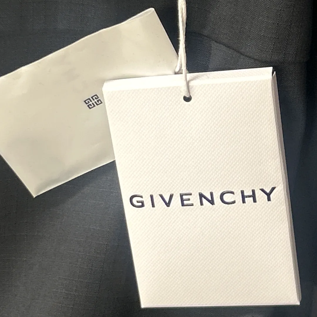 Givenchy Men's Wool Dark Gray Oversized Asymmetrical Shirt