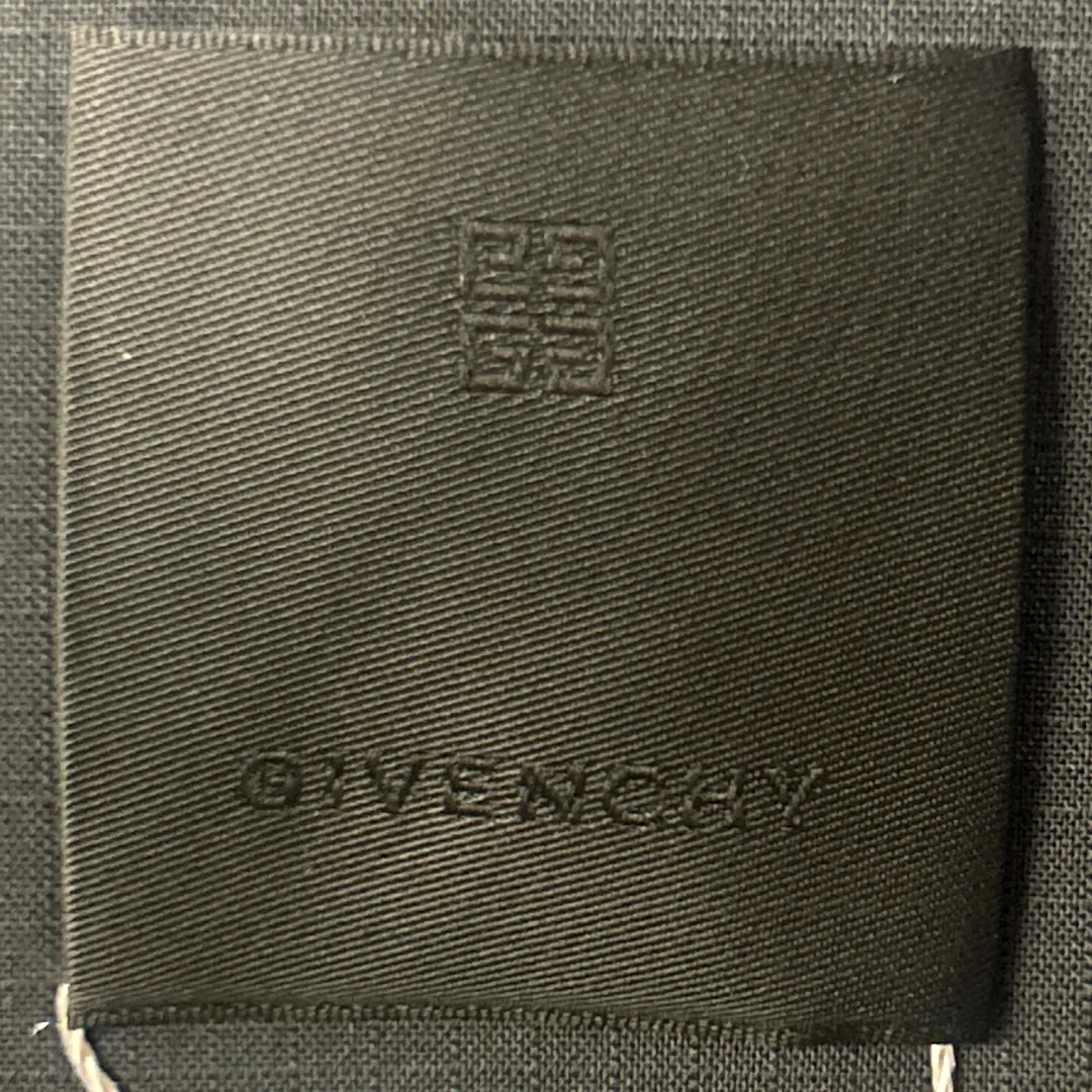 Givenchy Men's Wool Dark Gray Oversized Asymmetrical Shirt