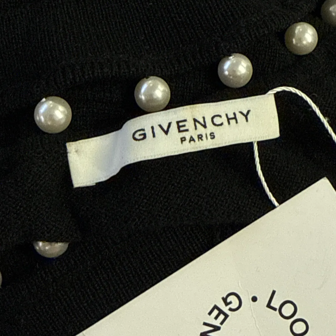 Givenchy Women's Black wool Sweater with pearl details