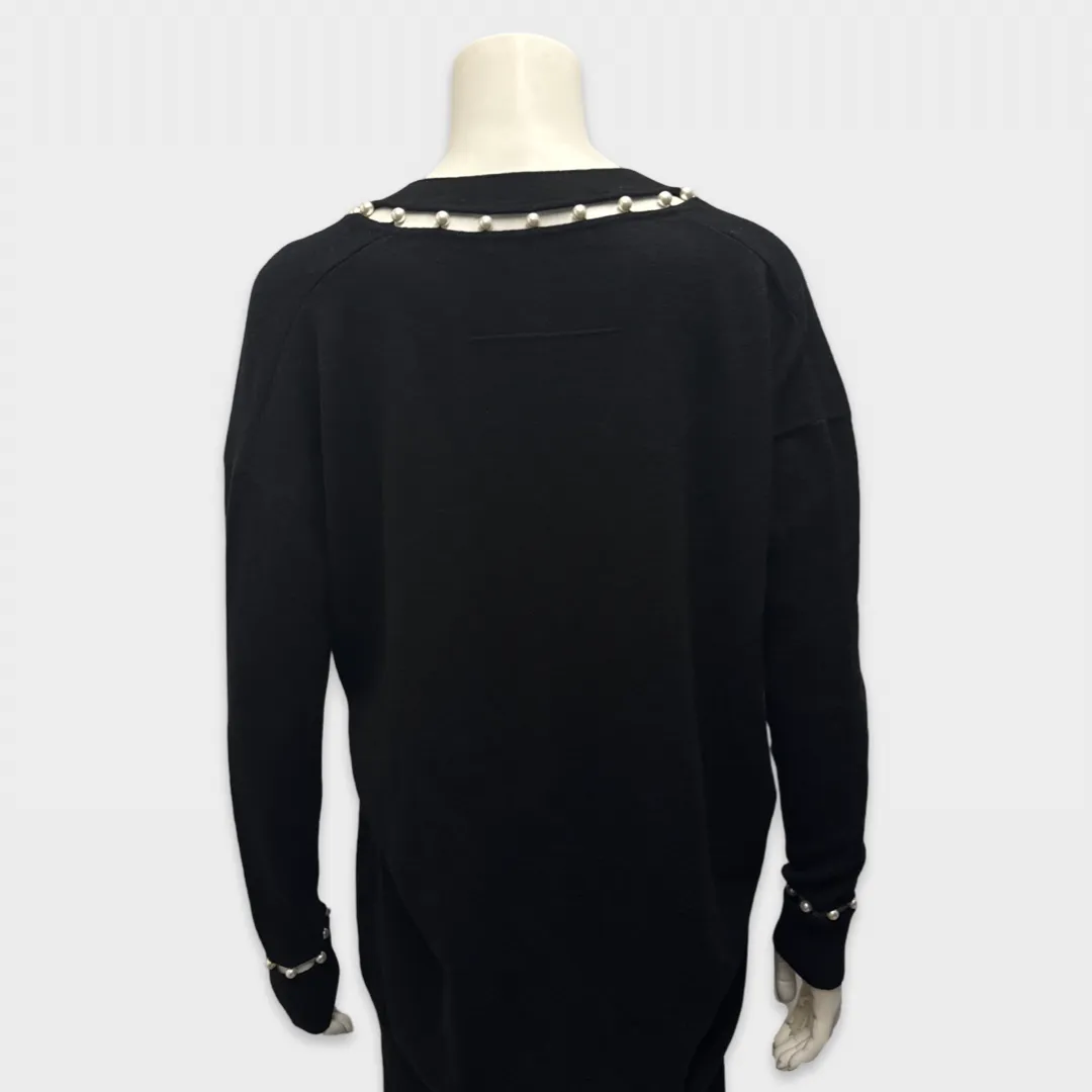 Givenchy Women's Black wool Sweater with pearl details