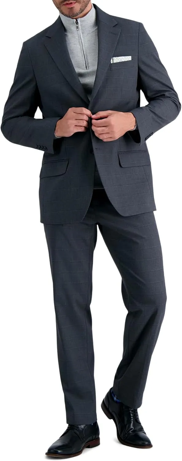 Haggar Mens JMH Premium Stretch Tailored Fit Suit Separates - Pants and Jackets