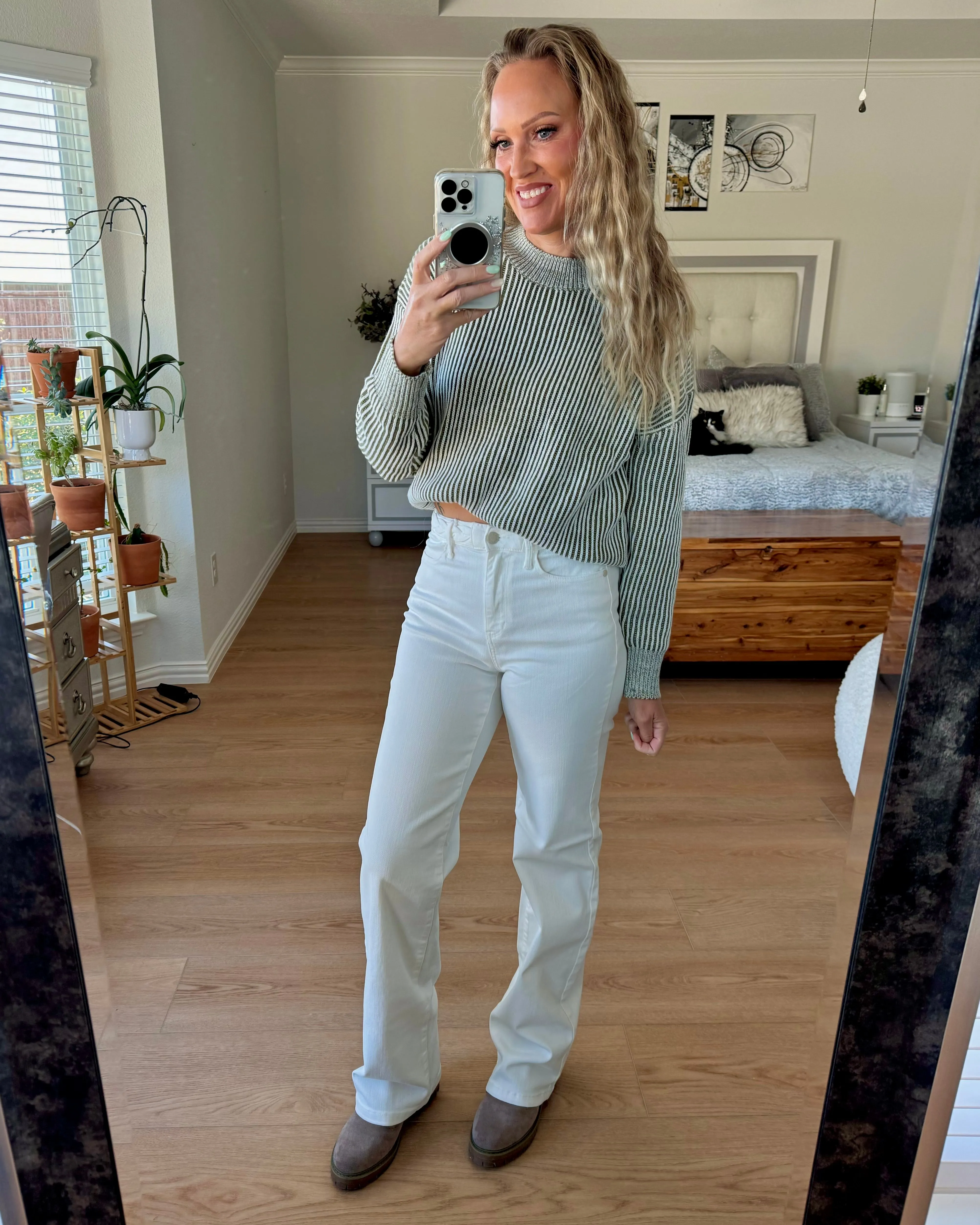 Kristen Wide Leg Braided Waist Judy Blue Jeans