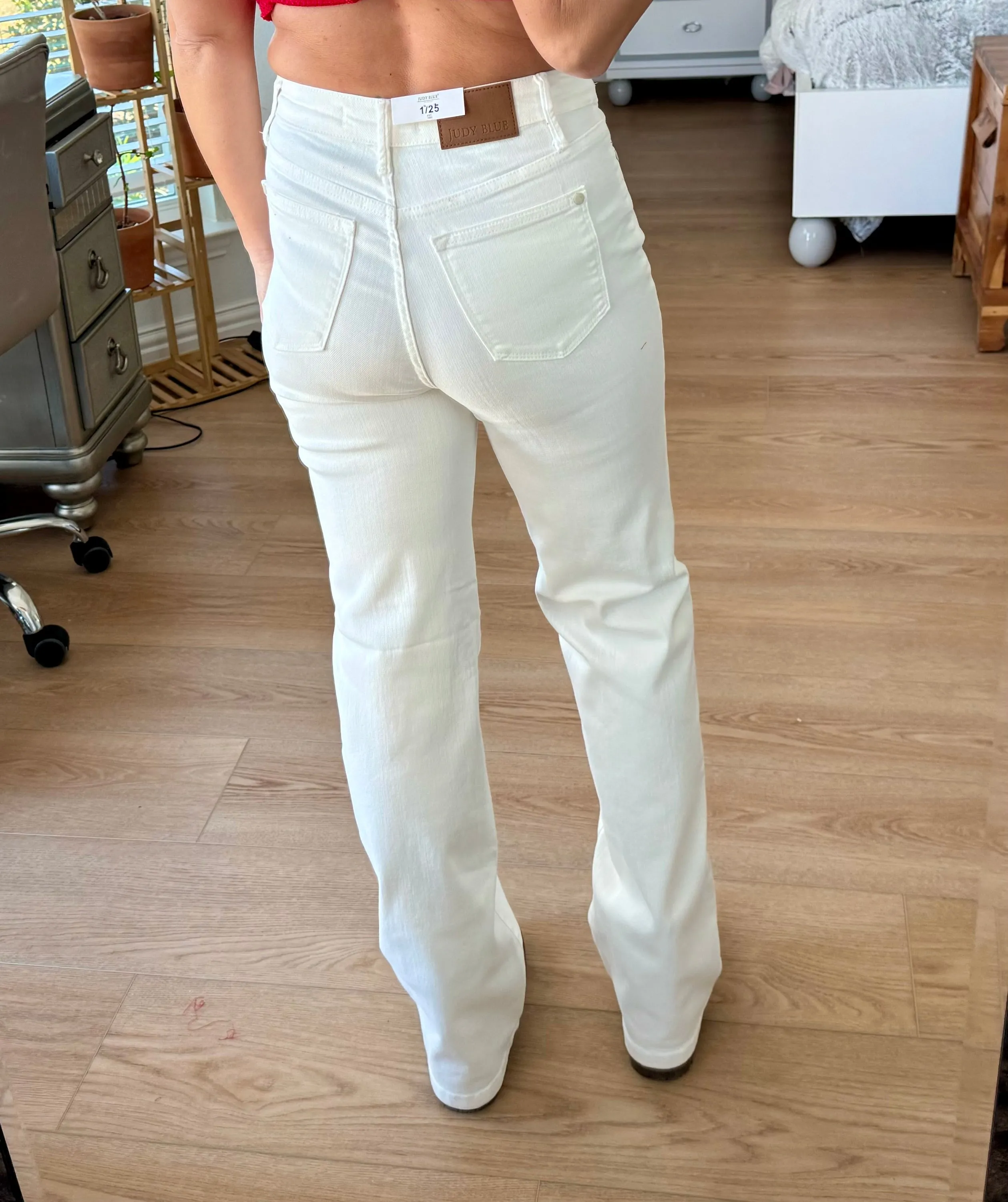 Kristen Wide Leg Braided Waist Judy Blue Jeans