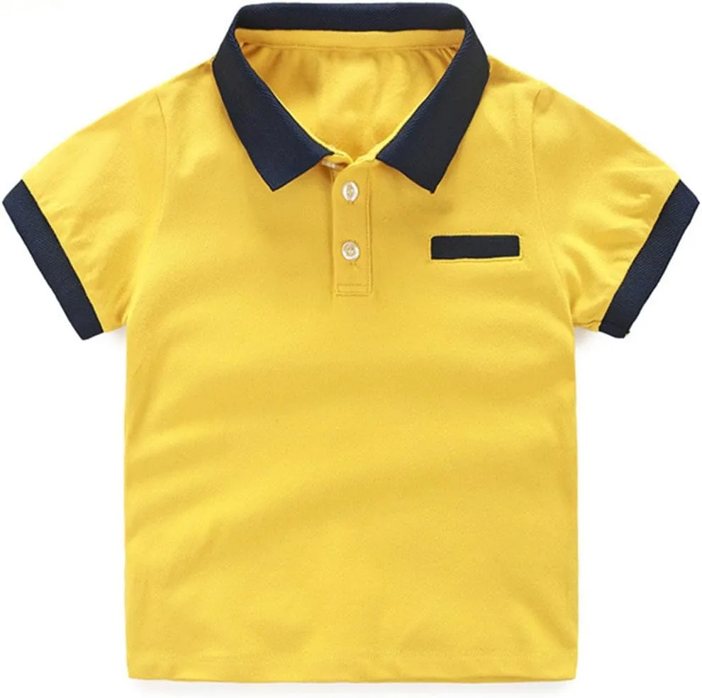 LittleSpring Boys Girls Polo Shirt School Uniform Short Sleeve Pique Polo T Shirt for Kids