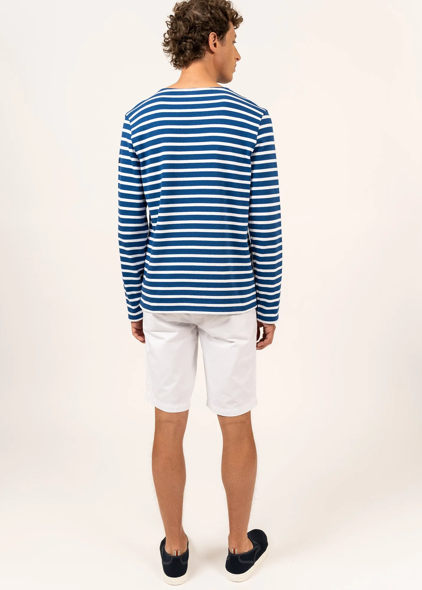 Meridien unisex striped sailor shirt - regular fit, in thick cotton (GITANE/NEIGE)