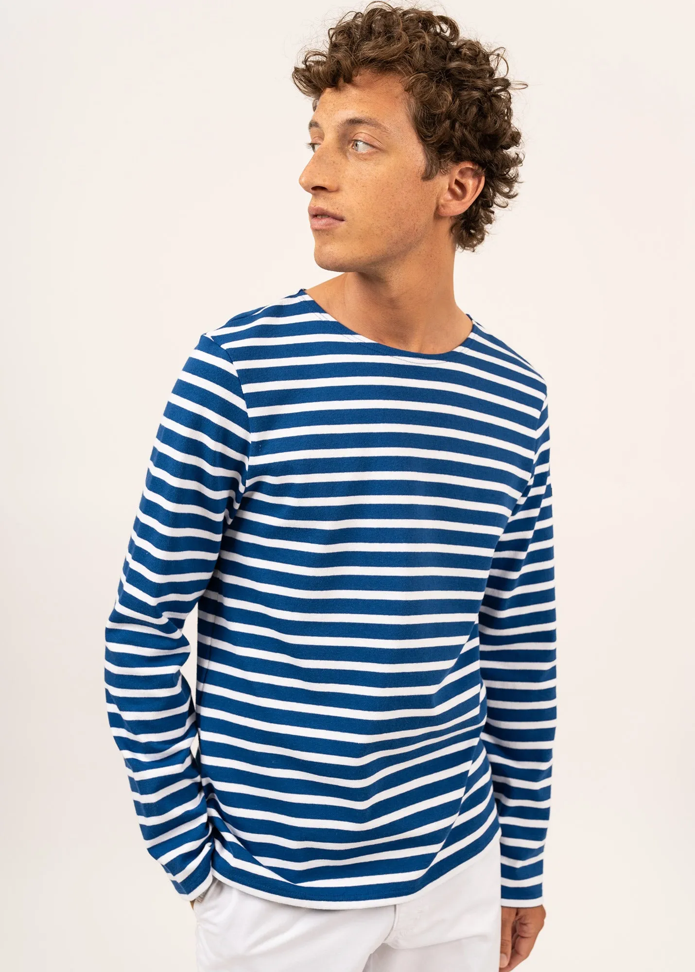Meridien unisex striped sailor shirt - regular fit, in thick cotton (GITANE/NEIGE)