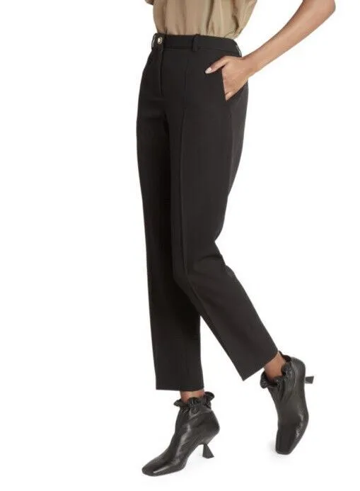 New $990 Givenchy Women Wool Cigarette Pants Black 8 US/40 It Italy