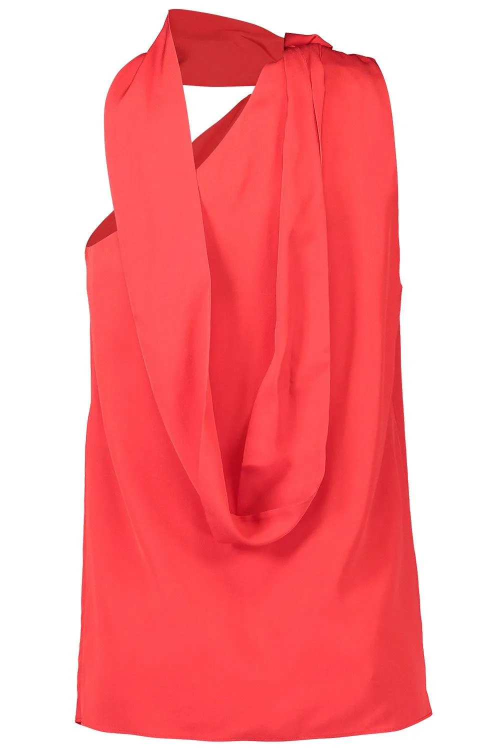 One Shoulder Scarf Neck Top