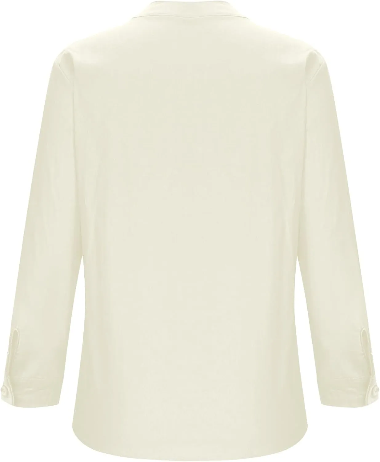 Plus Size Linen Tops for Women V Neck Long Sleeve Button Down Shirts Office Work Blouse Summer Beach Vacation Tunics