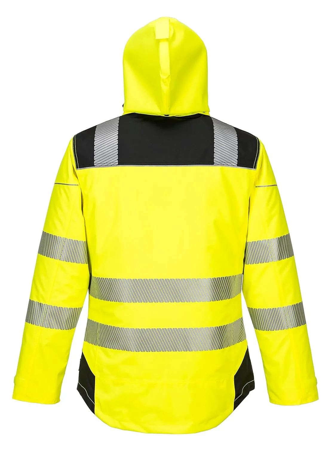 Portwest PW3 Hi-Vis Winter Jacket Work Safety Protective Reflective Waterproof Coat ANSI 3, X Large