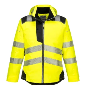 Portwest PW3 Hi-Vis Winter Jacket Work Safety Protective Reflective Waterproof Coat ANSI 3, X Large