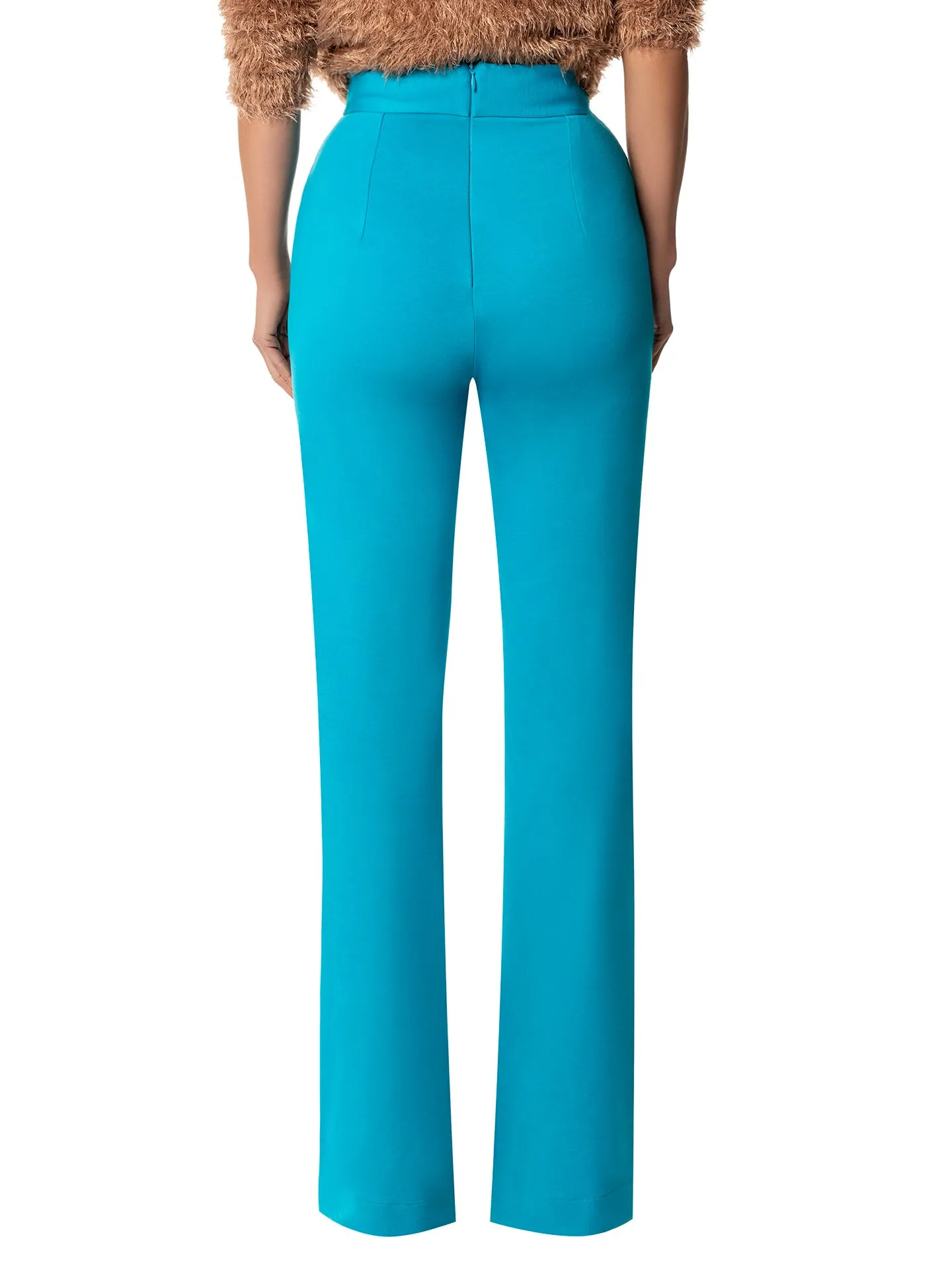 "Solange" Teal High Waist Pants