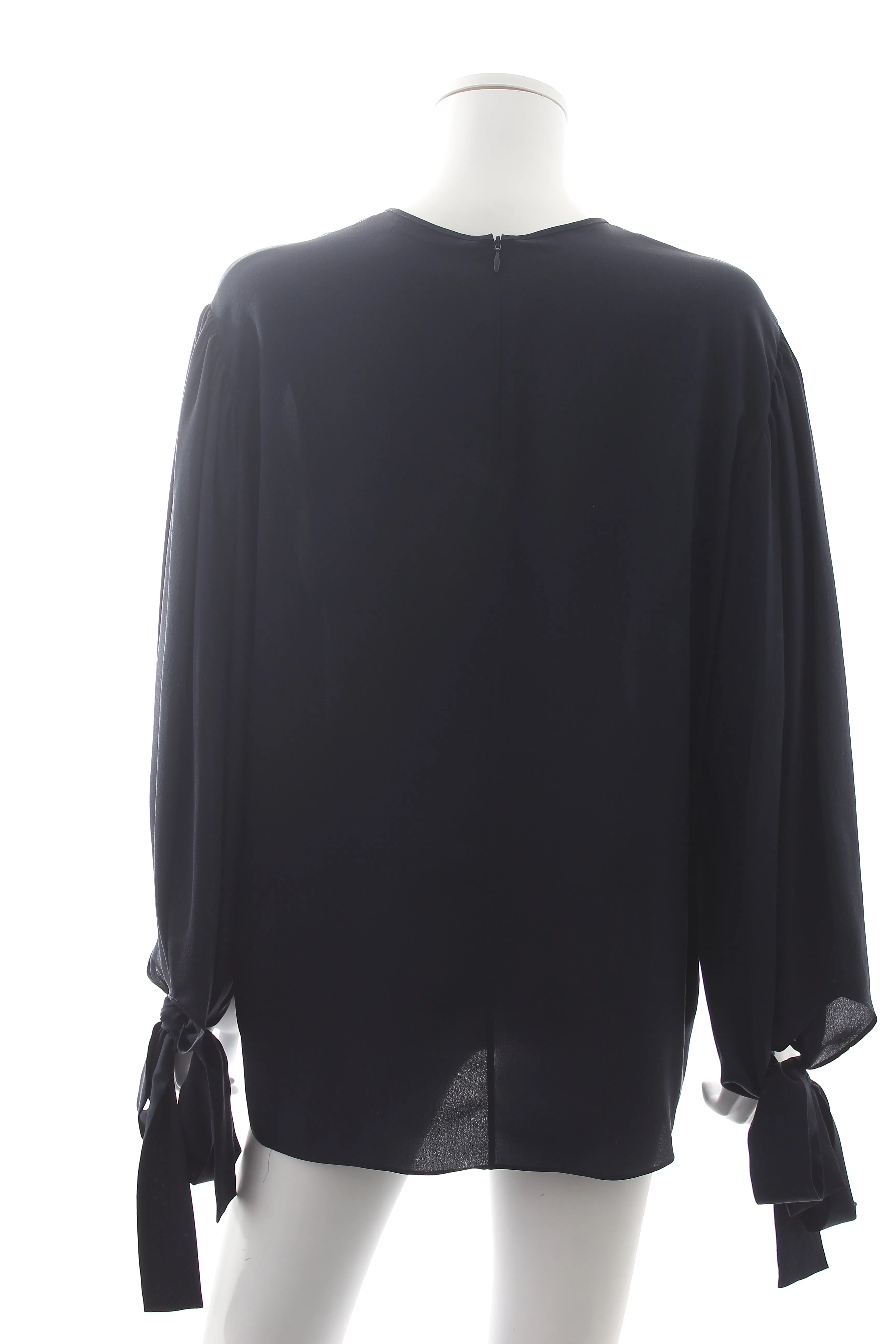 Stella McCartney Tie-Cuff Silk Blouse