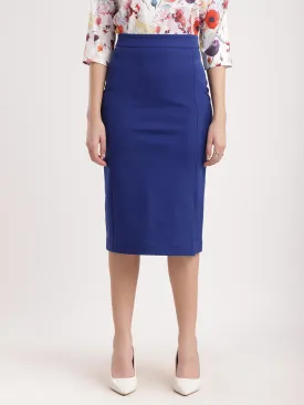 Stretchable Pencil Skirt - Royal Blue