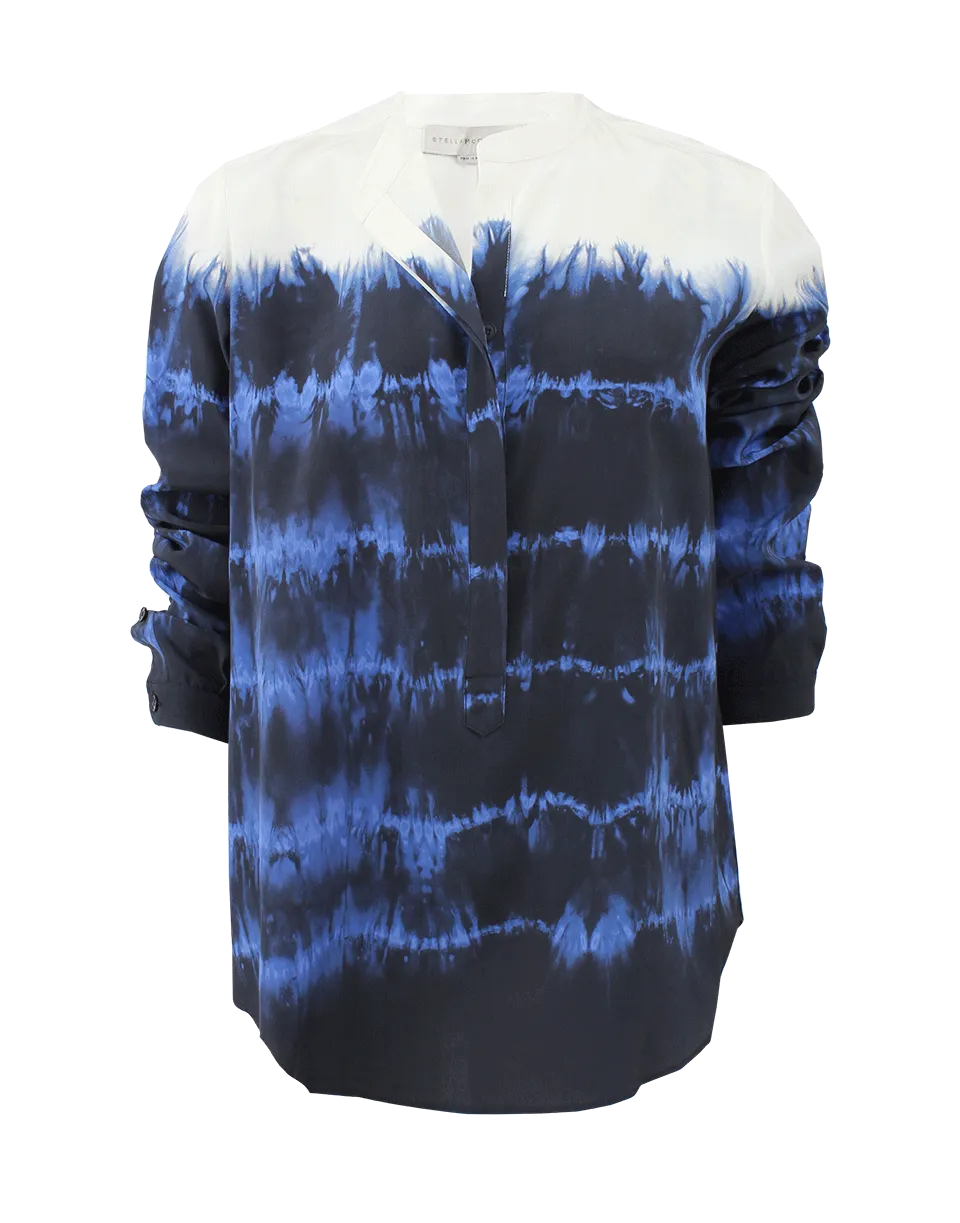 Tie Dye Henley Blouse