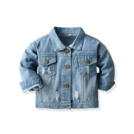 Unisex Ripped Denim Jacket